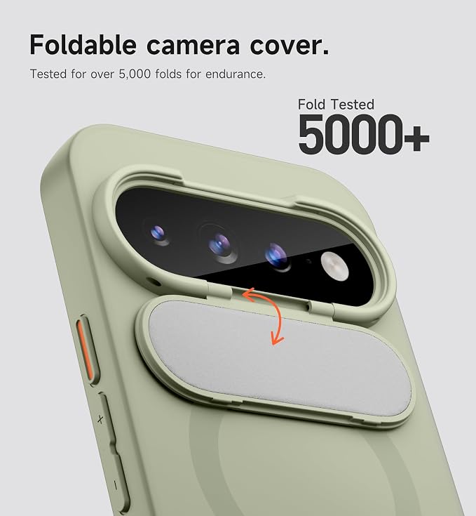 SURITCH for Google Pixel 11/11 Pro Phone Case, Compatible with MagSafe, Protective Cover with Camera Cover & Adjustable Metal Kickstand for Pixel 11/11 Pro 2026 -Sage Green - Image 3