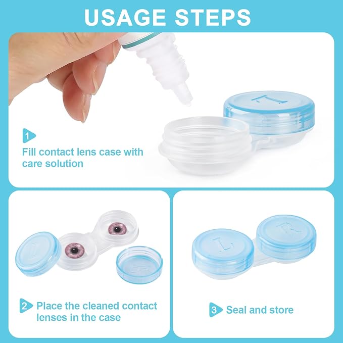 150 Pack Contact Lens Cases, Transparent Contact Cases Bulk in 5 colors, Cute Contact Lenses Case Leak-proof, Eye Contact Case for Home and Travel - Image 7