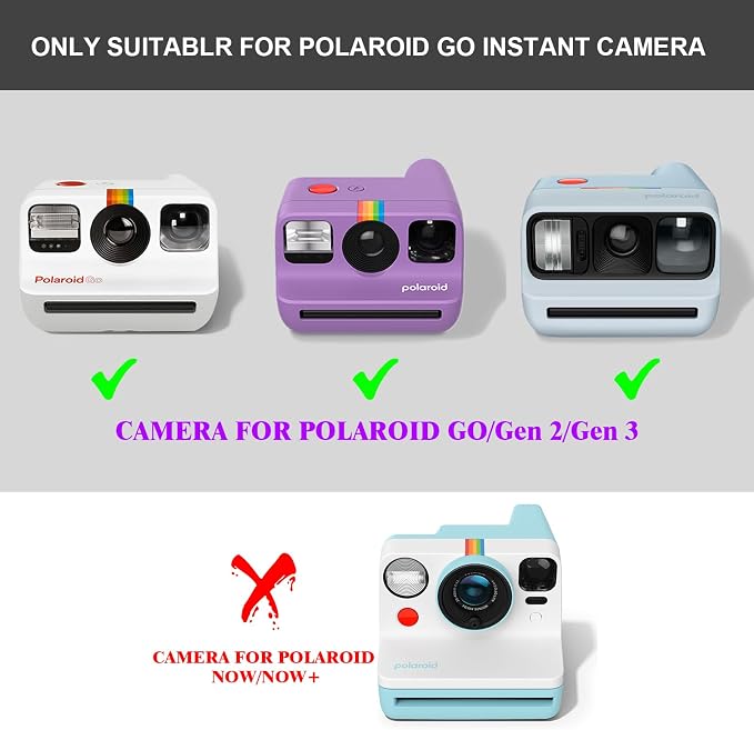 Camera Case for Polaroid Go/Go Gen2/3 Instant Print Camera, Purple | Hard Case for Polaroid Go, Travel Storage Bag, with 5 Go Magnetic Picture Frames, Handle Strap, Robust Protection, No Camera - Image 2