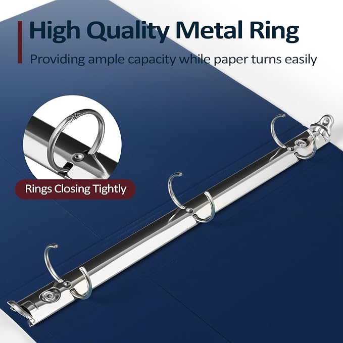 BinderX 3 Ring Binder 1.5 Inch, 1.5" Clear View Binder, Olive Green, Letter | Extra Durable, PVC-Free, Customizable, Interior Pockets, 325-Sheet Capacity, Eco-Friendly, Reinforced Hinge, School, Office - Image 4