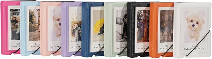 2x3 Instax Mini Photo Album, 28 Pockets. Antique Violet, 2PK | Portable Wallet Size Album Stores 2x3 inch Instant Photos. Fits Polaroid, Instax Mini, Kodak Mini Prints and Zink. - Image 5