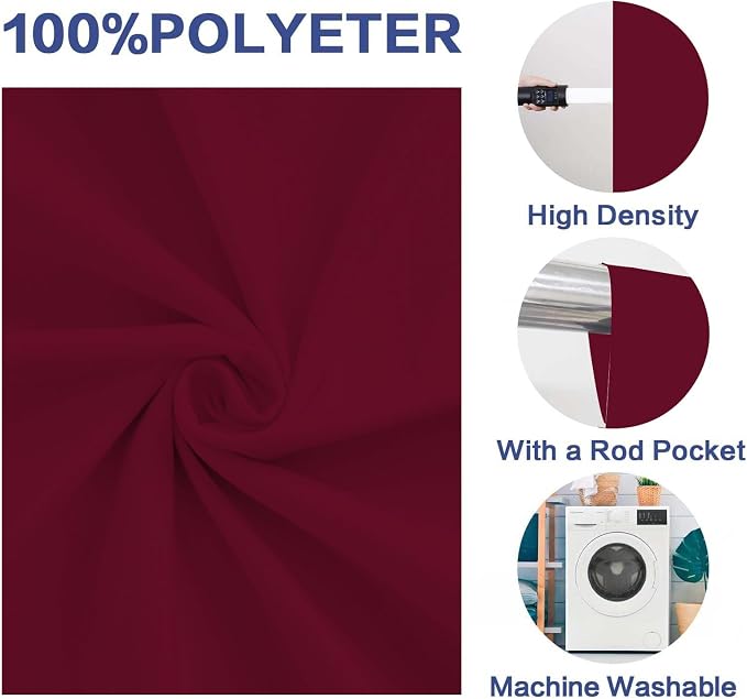 Wine Red Photo Backdrop Professional Photography Background Cloth 6x9ft | Seamless Design eliminates Wrinkle Portrait Photography Wedding Dark Theme Decorations - Image 4