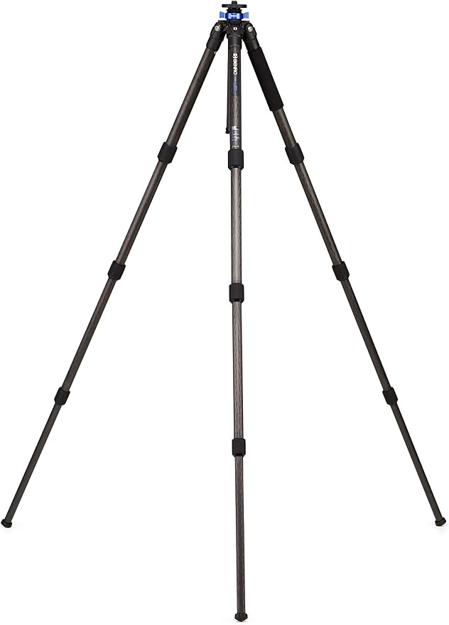 Benro Mach3 9X Carbon Fiber Series 3 Long Tripod, 4 Section, Twist Lock Legs, 69.7" Maximum Height, 35.3 Load Capacity- Black (TMA38CL) by Benro