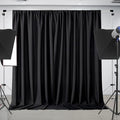 Joydeco 10x10ft Black Backdrop Curtain for Parties, Wrinkle Free Black Curtains Photo Backdrop for Wedding Decor, Birthday Party Graduation Baby Shower Photography(5ft x 10ft, 2 Panels) by JOYDECO