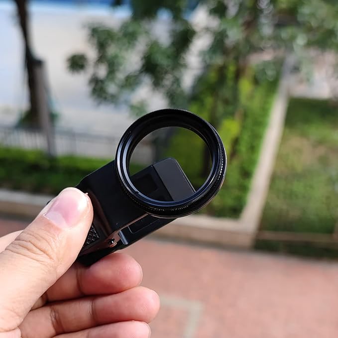 37mm CPL Mobile Cell Smart Phone Camera Professional Lens Circular Universal Polarizer Filter with Clip Reflect Light Removal for 14 13 12 11 Black - Image 6