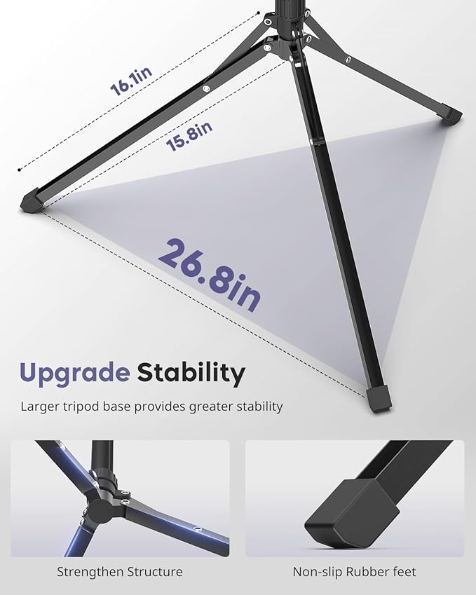 Aureday Phone Tripod, 92" Cell Phone Stand with 15" Gooseneck, Remote and Phone Holder, Overhead & Selfie Stick for Recording/Watching/Vlog, Compatible with iPhone Android - Image 4
