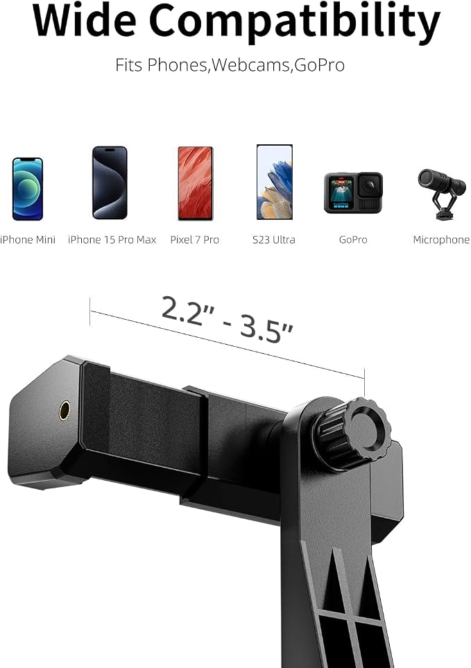 UBeesize 12’’ Ring Light with Overhead Phone Mount, LED Selfie Light with Stand and Phone Holder for iPhone and Laptop, Desk Light for Video Recording, Zoom Meeting, Live Streaming, Tiktok, YouTube - Image 7