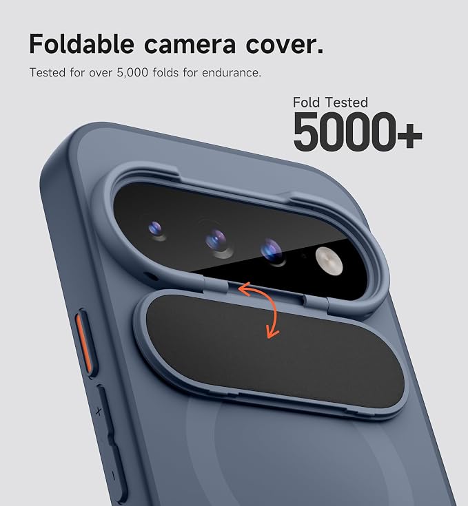 SURITCH for Google Pixel 11 Pro XL Phone Case, Compatible with MagSafe, Protective Cover with Camera Cover & Adjustable Metal Kickstand for Pixel 11 Pro XL 2026 -Dark Blue - Image 3