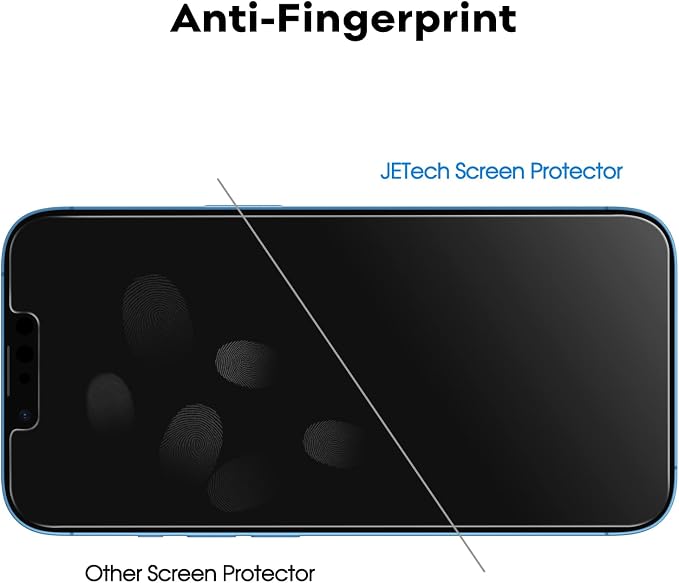 JETech Privacy Screen Protector for iPhone 13, 2+2 Pack | Anti-Spy Tempered Glass, with Camera Lens Protector, Easy Installation Tool - Image 7
