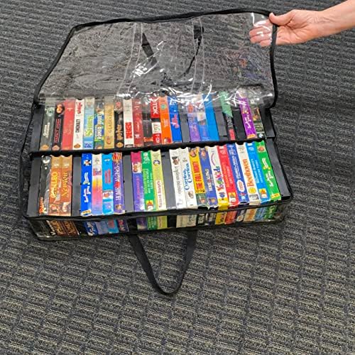 Evelots VHS Storage Bags, 2 Pack, Holds 100 VHS Tapes - Image 6