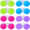 KISEER 8 Pack Colorful Contact Lens Case Box Holder Container Soak Storage Kit by KISEER