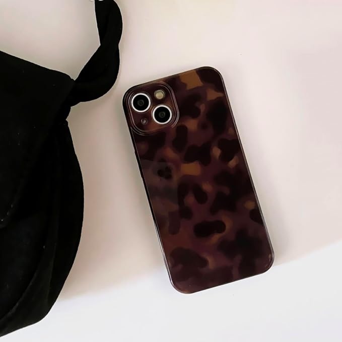 Aesthetic Tortoise Shell Phone Case for iPhone 16 Brown | Retro Cool Girl Leopard Print, Brown Amber Cheetah Cute Chic Trendy Full Camera Protective Cover for Women - Image 9