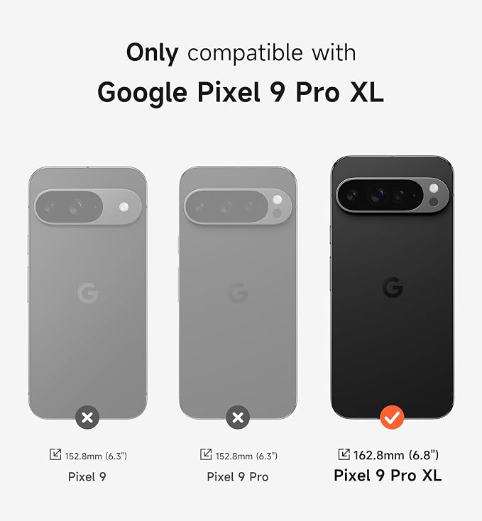 SURITCH for Google Pixel 9 Pro XL Phone Case, Compatible with MagSafe, Protective Cover with Camera Cover & Adjustable Metal Kickstand for Pixel 9 Pro XL -Dark Blue - Image 2