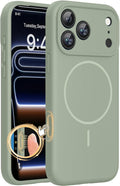 Miracase Silicone & Magnetic for iPhone 17 Pro Max Case, Patina Green | Compatible with MagSafe, Camera Control Cover, Premium Silicone Cover Shockproof Drop Protection Phone Case for 17 Pro Max by Miracase