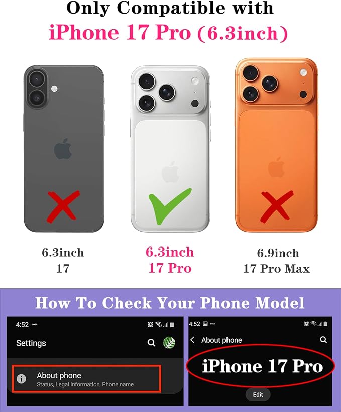 for iPhone 17 Pro Case - Women Cute Phone Cover Girly Pretty Fancy Unique Aesthetic Design Slide Camera Cover Protective Case for Apple for iPhone 17 Pro, Sun and Moon - Image 2