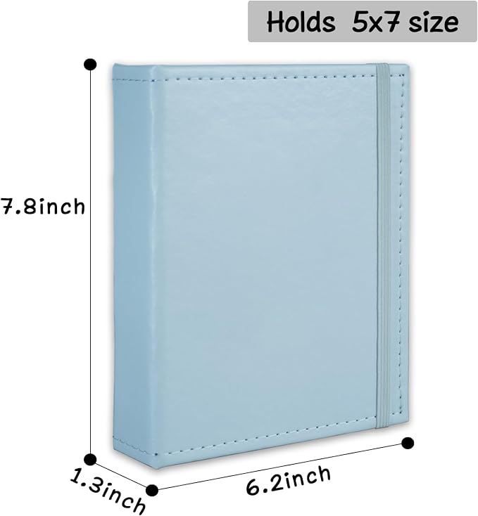 Small Photo Album 5x7 52 Pockets Leather Cover Picture Book Holds 5x7 Photos for Wedding, Baby, Family, Graduation - Image 4