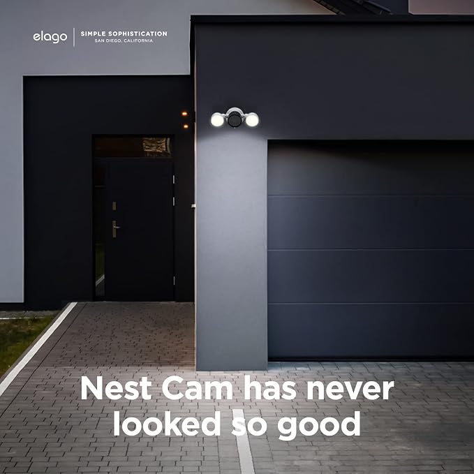 elago Silicone Cover for Google Nest Cam Outdoor or Indoor (Battery) | Magnetic Mount Cover Included, All Weather Protection, Easy Installation [Black] (NOT Compatible with wired, 2nd gen) - Image 7