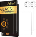 Ailun Screen Protector+Camera Lens Protector for iPad Pro 12.9, 2+2 Pack | 2022 6th & 2021 5th 2020 4th Generation, Tempered Glass, Anti-Scratch, Case Friendly, Compatible with Face ID Apple Pencil by Ailun