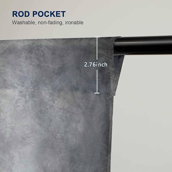 8x10ft Light Grey Backdrop Abstract Photography Backdrop for Professional Studio Backgrounds Gray Photo Backdrop Prop Portrait Photo Backdrops for Photoshoot Backdrop Curtains Rod Pocket on Top - Image 5