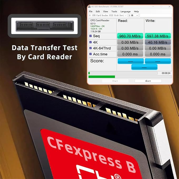 CFexpress Type-B 256GB Memory Card CFE CFB Adapter Compatible with XS Camera 8K RAW PCIe Expansion - Image 7