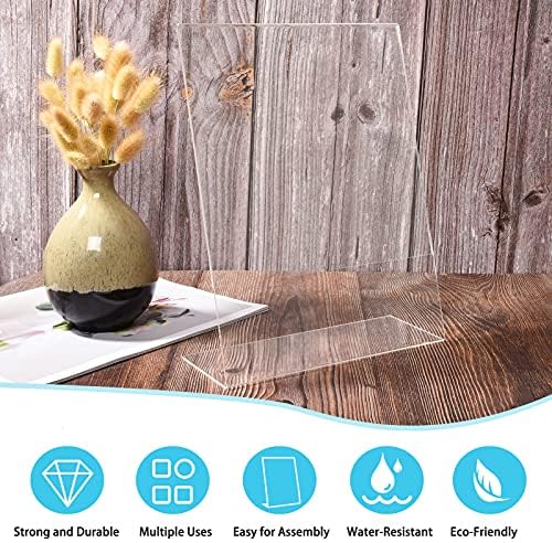 Acrylic Sign Holder 6 Pack 8.5x11 Slant Back Acrylic Stands for Display Plexiglass Clear Acrylic Display Stands for Ad Frame, Picture Photo Frames, Promotions, Restaurants, Office, Store, Home - Image 3