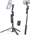 UBeesize 72” Auto Face Tracking Tripod for iPhone, MagSafe Selfie Stick with Remote, 360° Magnetic Phone Stand with Gesture Control for TikTok, Live Stream & Vlogging by UBeesize