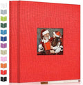 Artfeel Photo Album Self Adhesive Scrapbook Album for 3x5 4x6 5x7 8x10 Pictures,60 Pages Linen Cover with Display Window DIY Photo Book,Ideal Gifts for Family Travel Wedding Baby by Artfeel