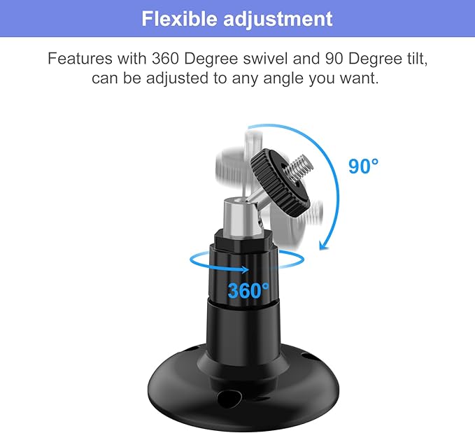 Blink Outdoor Wall Mount for Outdoor 4/2K+ Camera, Blink Sync Module Mount | 1 Pack Weatherproof Protective Cover, 360 Degree Adjustable Mount, Perfect View Angle for Blink Home Security System, Black - Image 5
