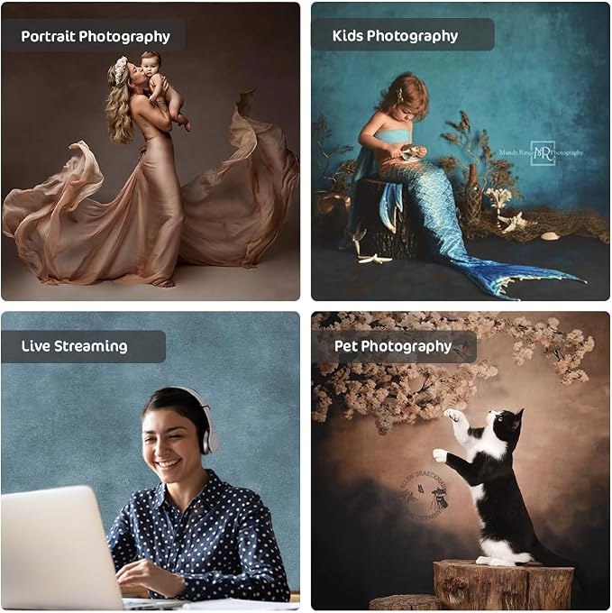 Kate 8x8ft Blue Abstract Photography Backdrop Old Master Blue Portrait Background Studio Backdrops - Image 6
