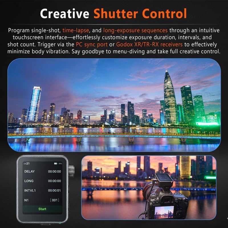 GODOX X3 PRO C X3PRO C Shutter Control Flash Trigger for Canon with Bluetooth Integration & APP Control Touch Screen 2.4GHz Wireless X System Pro Shooting Modes TTL Wireless Fast Charging - Image 5