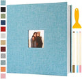 Photo Album Self Adhesive Pages Scrapbook 13.2x12.8 Light Blue 120 Pages by Semfalbuums