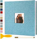 Photo Album Self Adhesive Pages Scrapbook 11x10.6 Light Blue 40 Pages by Semfalbuums