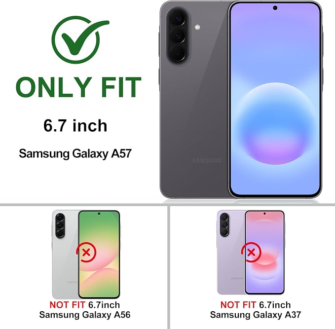 Gritup for Galaxy A57 5G Phone Case: Samsung A57 5G Case with 2*Screen Protector, Magnetic Stand & Slide Camera Cover, Shock Proof Military-Grade para Galaxy A 57 Phone Cover, Green+Pink - Image 2
