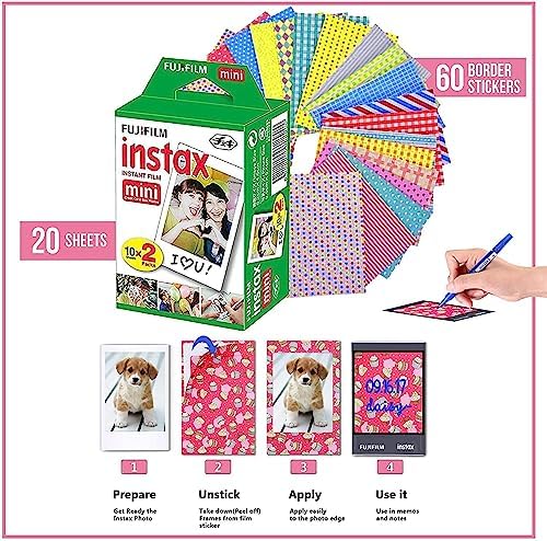 Fujifilm Instax Mini 12 Instant Camera Blossom Pink + Shutter Compatible Carrying Case + Fuji Film Value Pack (20 Sheets) + Shutter Accessories Bundle, Color Filters, Photo Album, Assorted Frames. - Image 3