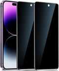 YMHML 2 Pack for iPhone 14 Pro Max Privacy Screen Protector, Upgrade Anti Spy Tempered Glass Privacy Screen for iPhone 14 Pro Max (6.7 Inch), Scratch Resistant Case Friendly by YMHML
