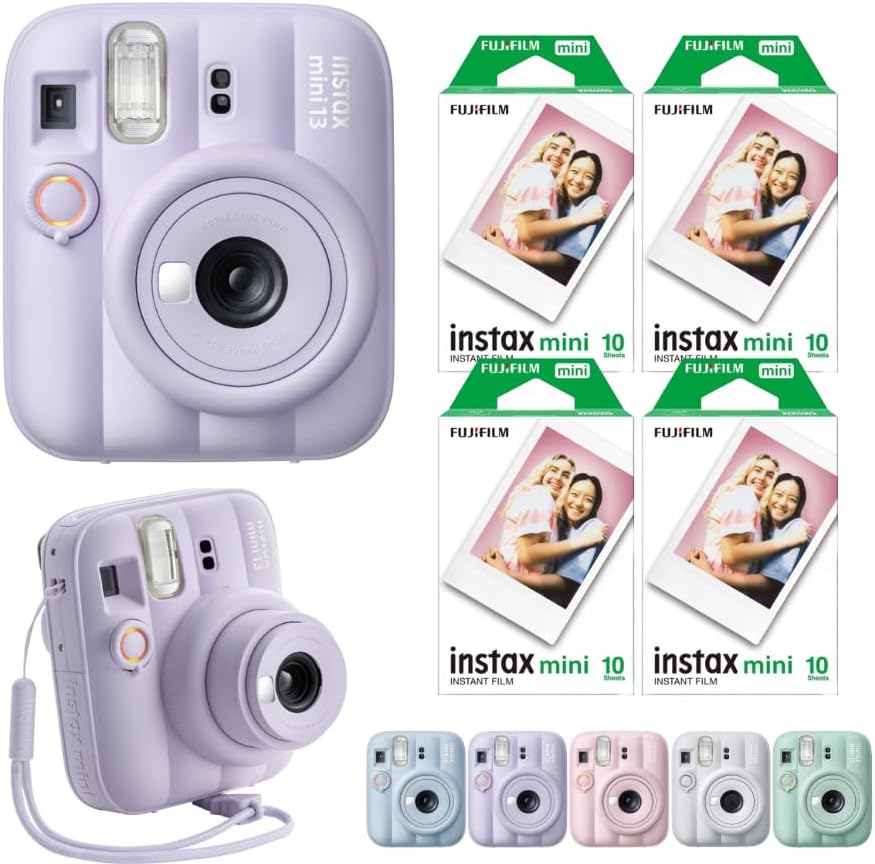 FUJIFILM instax mini 13 Instant Film Camera (Dreamy Purple w/ 40 Sheets Mini Film) by FUJIFILM
