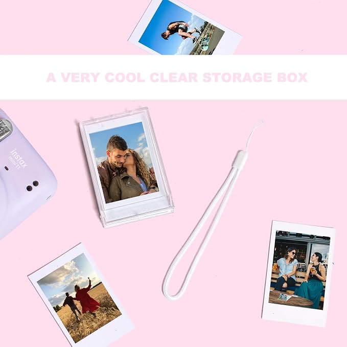 Picture Holder Storage Case for Fujifilm Instax Mini Film,3 inch Photo Pouch Instant Camera Film Accessories for Fujifilm Instax Mini EVO/40/90/12/11/9/8/7/7+/7s ect (2, Transparent) - Image 7