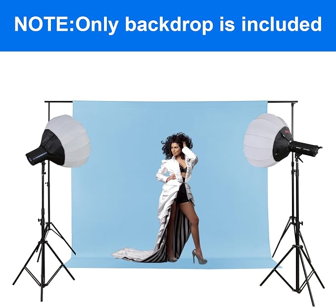 Joccun 8X10 FT Light Blue Backdrop Background for Photography,Polyester Backdrop Curtain Background Screen for Photography,Photoshoot,Video Recording,Studio(8X10ft,Light Blue) - Image 7