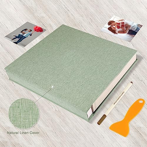 Photo Album Self Adhesive Pages 13.2x12.8 Scrapbook GrassGreen 120 Pages - Image 4