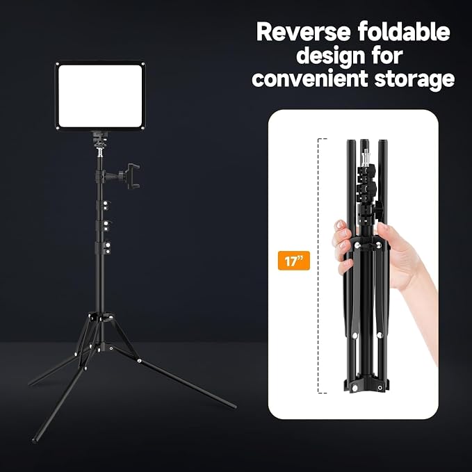 EMART 2-Pack LED Video Light Kit with Phone Holder & Barndoor | 2800-7000K Dimmable Studio Lights, 73'' Streaming Light for Video Recording, YouTube, Vlog, Photography, Content, Podcast - Image 8