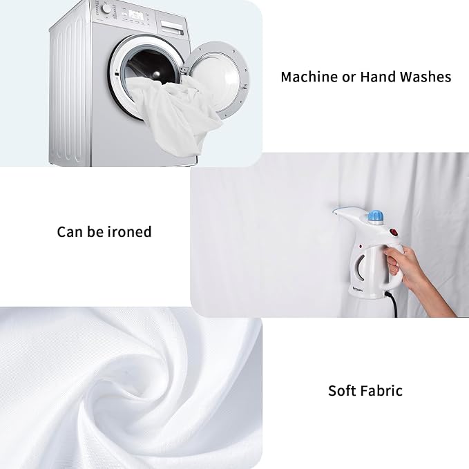 5X6.5ft White Backdrop Curtain for Photography (Without Stand) | White Photo Background for Photographic Parties Video Recording Live Streams Polyester Fabric Photoshoot Screen Backdrops - Image 4