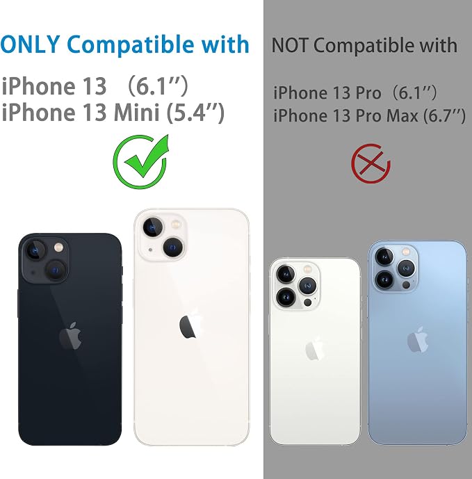 Dengduoduo 3 Pack Tempered Glass Camera Lens Protector for iPhone 13 6.1" & iPhone 13 Mini 5.4", Ultra HD, 9H Hardness, Anti-Scratch, Case Friendly, Easy to Install [No Affect on Night Shots] - Image 2
