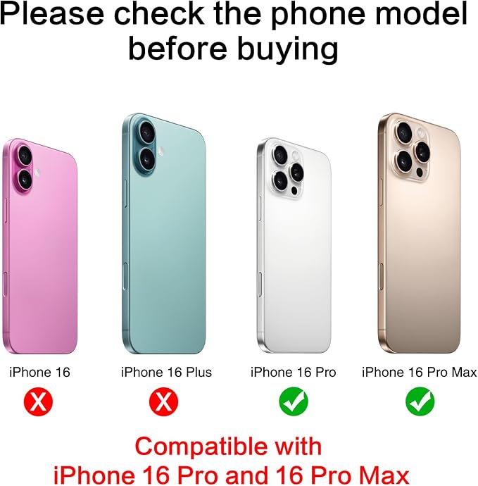 ASDAWN Back Rear Camera Lens Glass Replacement for iPhone 16 Pro 6.3 inches and iPhone 16 Pro Max 6.9 inches Camera Lens replacement with Pre-Installed Adhesive + Repair Tool Kit + Installation Manual - Image 2