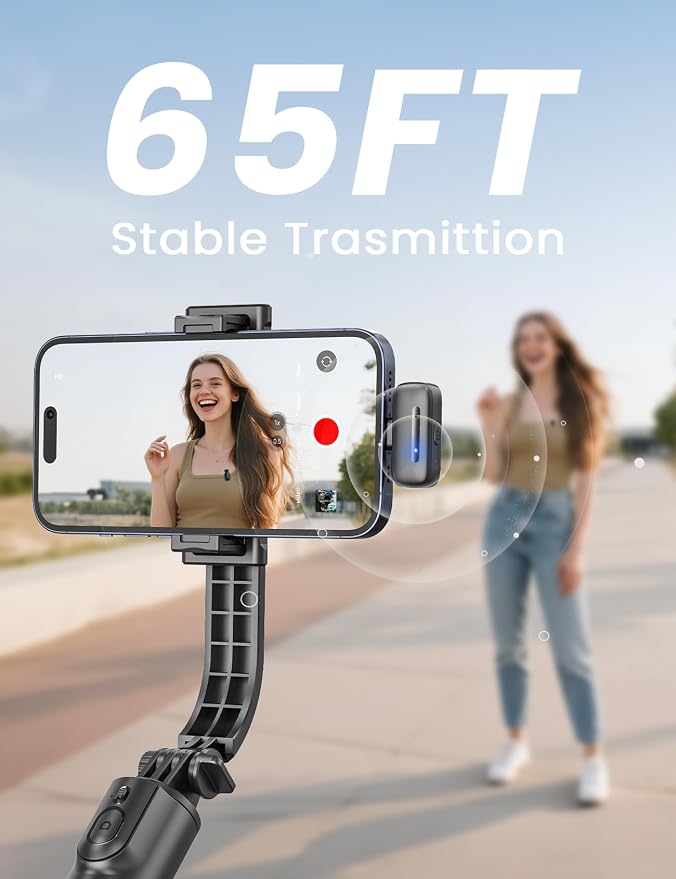 Wireless Mini Lavalier Microphone for iPhone & Android, Dual Clip-On Mics with 30H Charging Case, Intelligent Noise Cancellation, Tiny Portable Mic for Vlogging, TikTok, Live Stream, Teaching Meetings - Image 7