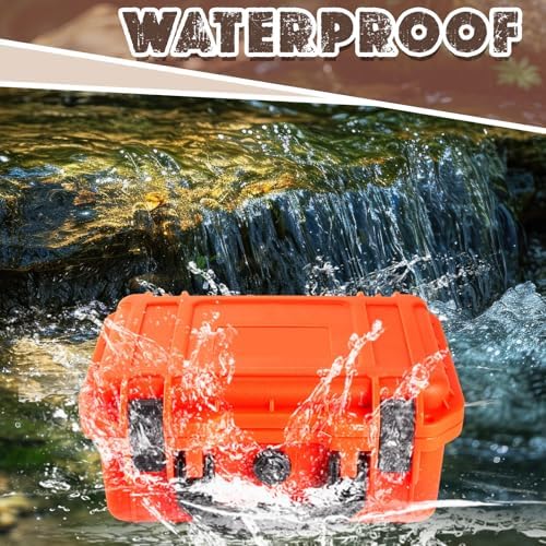 Relaxweex 22.4 x 16.1 x 10.2 Inch Hard Case, Grid Shell, Reddish Orange - Image 6