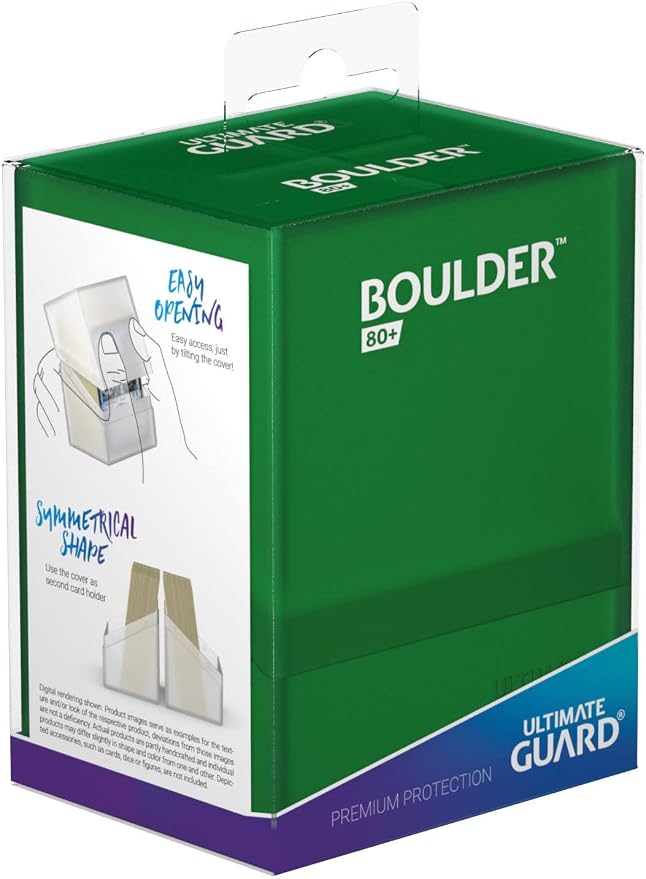 Ultimate Guard Boulder 80+ Classic, Deck Case for 80 Double-Sleeved TCG Cards, Emerald, Secure & Durable Storage for Trading Card Games, Soft-Touch Finish - Image 8