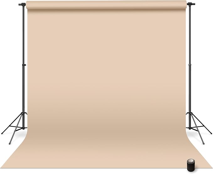 Denny Mfg Seamless Paper Backdrop for Photoshoot, Buff, 53 in x 36 ft | Photography Backdrop, Matte Finish for Portraits, Product Photos and Video Shoots, with Free Roll Gaffer Tape (2 in x 13 ft) by Unknown