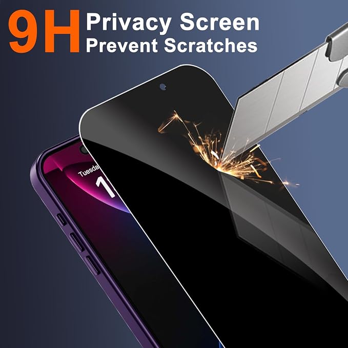 Magnetic for iPhone 17 Case with Privacy Screen Protector, Purple | Full Camera Protection, Compatible with MagSafe, Translucent Matte Shockproof Phone Cover for iPhone 17 Women Girls - Image 8