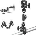 NEEWER Double Super Clamp Camera Mount with Magic Arm, NATO Interface, Cold Shoes, 1/4" Locating Holes for ARRI, Desk Studio Photography Light Stand Pole Cross Bar Umbrella Holder Clamp Mount, UA060 by Neewer