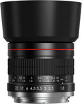 EF 85mm f1.8 Portrait Lens - MF for Canon EOS Rebel T8i/T7i/T7/T6i/T5/T3i/T3/T2i/XSi/XS/SL3/SL2/T100/90D/80D/70D/50D/5D Mark IV/6D II/7D II/1D X III II-Manual Focus DSLR Cameras Lenses(EF/EF-S Mount) by Lightdow